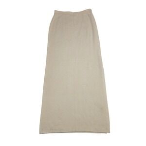 St. John Evening by Marie Gray Maxi Skirt Cream Size 12 Santana Knit
